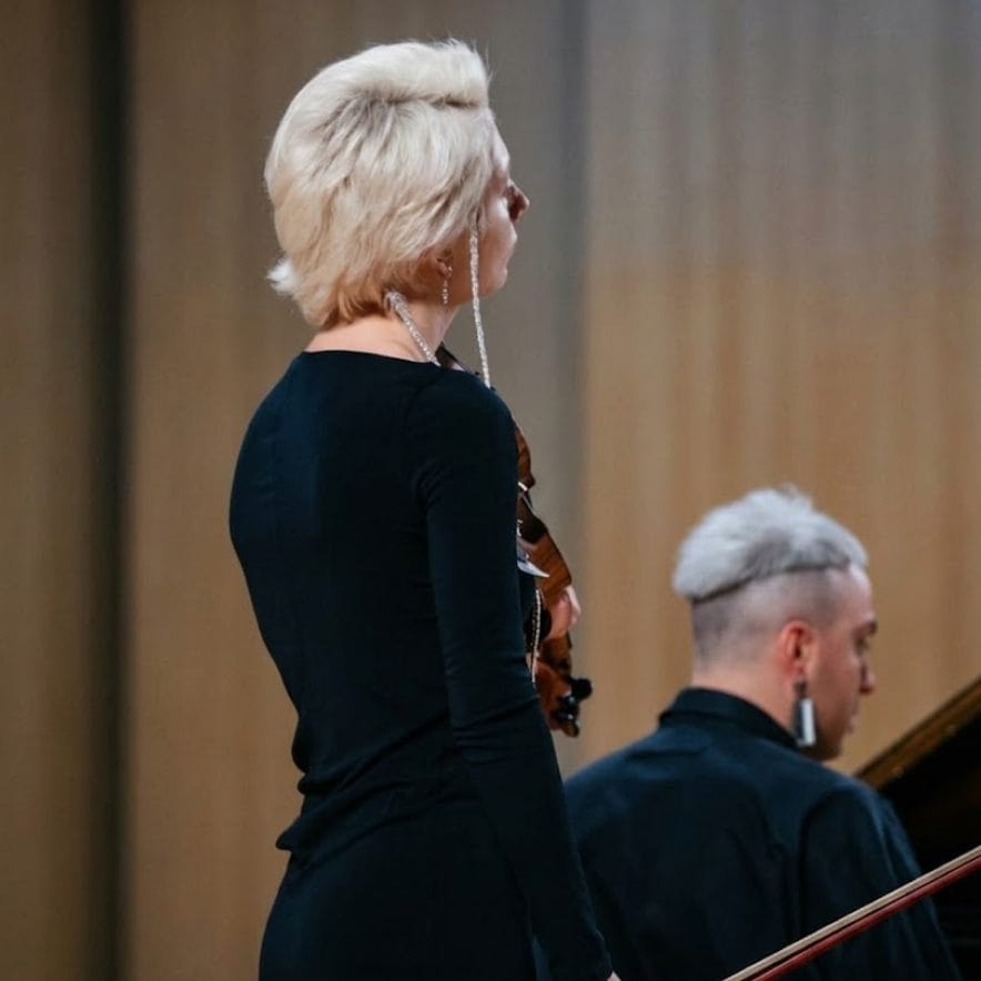 Mariam Makalatia performing at a charity concert in the Tbilisi Conservatoire hall